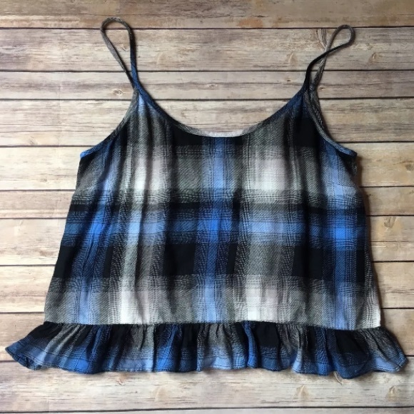 Anthropologie Tops - Anthropologie Cloth and Stone Plaid Swing Tank Top